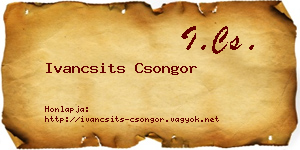 Ivancsits Csongor névjegykártya